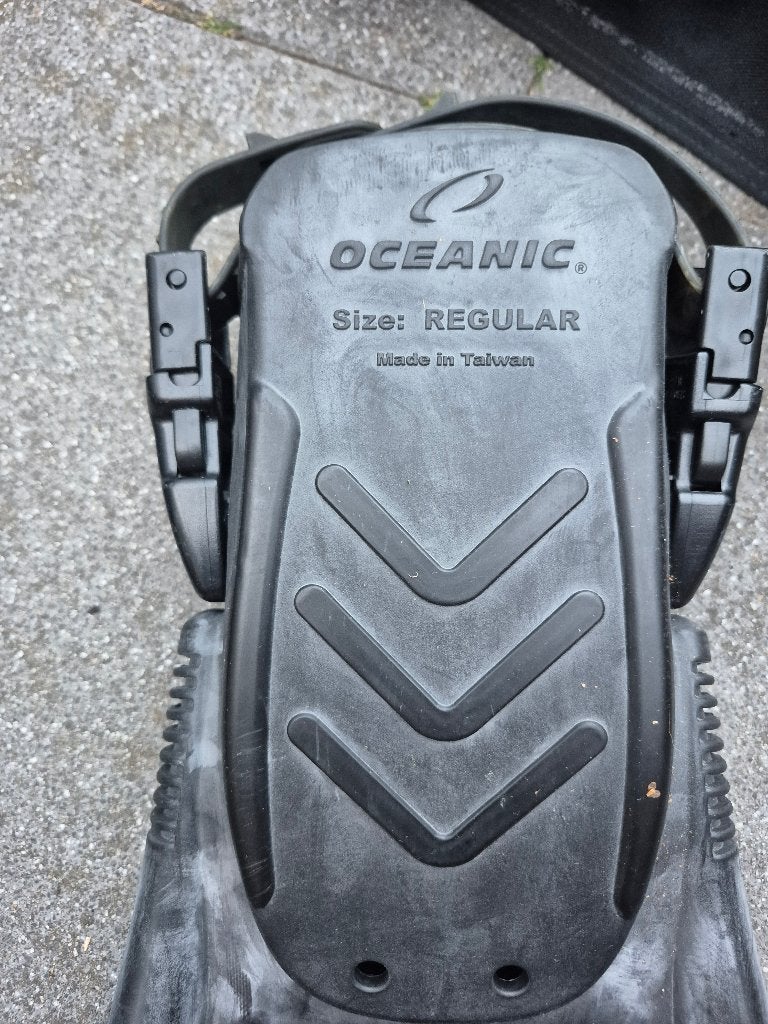 Oceanic Vortex V12 Regular Split Fins – buitenwater vinnen, Watersport en Boten, Ophalen of Verzenden, Zo goed als nieuw, Zwem- of Duikvliezen