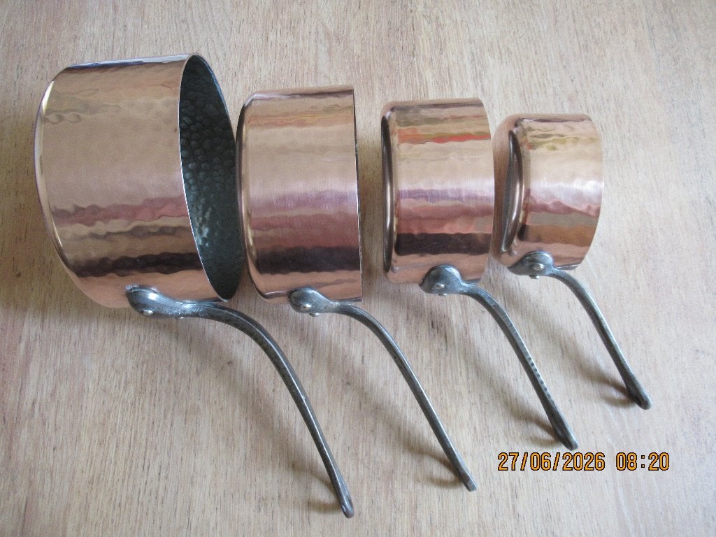 koperen pannen, Ophalen, Zo goed als nieuw, Koper, Pannenset
