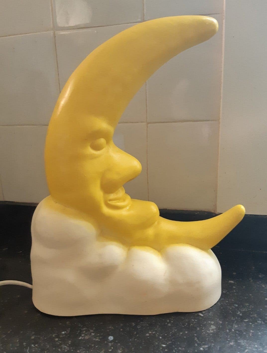 Heico maan op wolk vintage lamp, Figuurlamp, Overige merken, Vintage, Ophalen of Verzenden