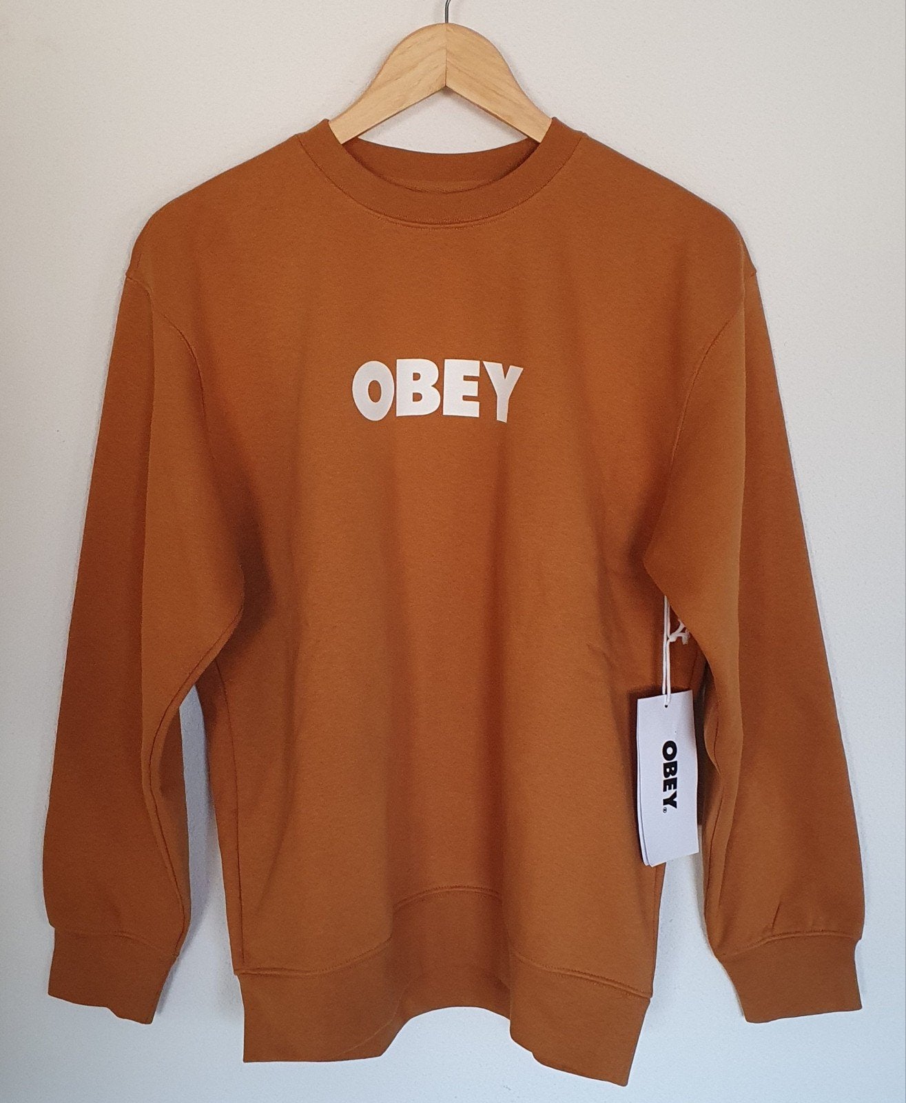 Obey Trui Maat S, Verzenden, Nieuw, Bruin, Obey