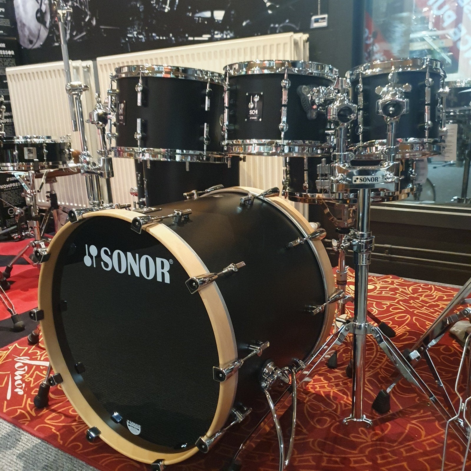 Sonor SQ1: GT black. 6 pcs shellset, Muziek en Instrumenten, Ophalen of Verzenden, Nieuw, Sonor