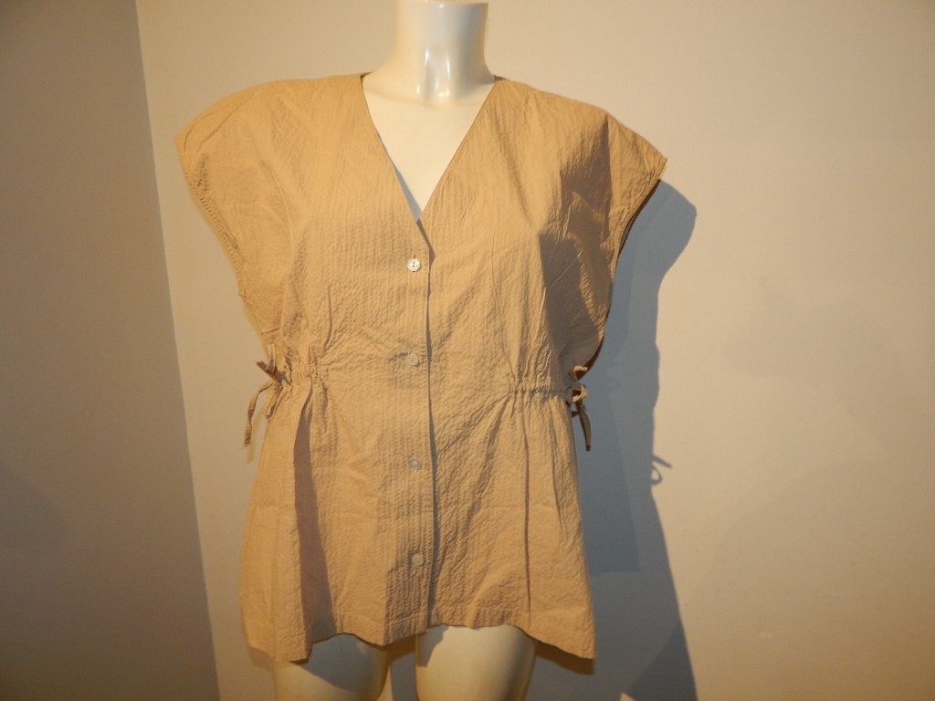 Elvine aparte blouse koortjes strikjes baggy oversized S/M, Verzenden, Beige, Elvine, Zo goed als nieuw