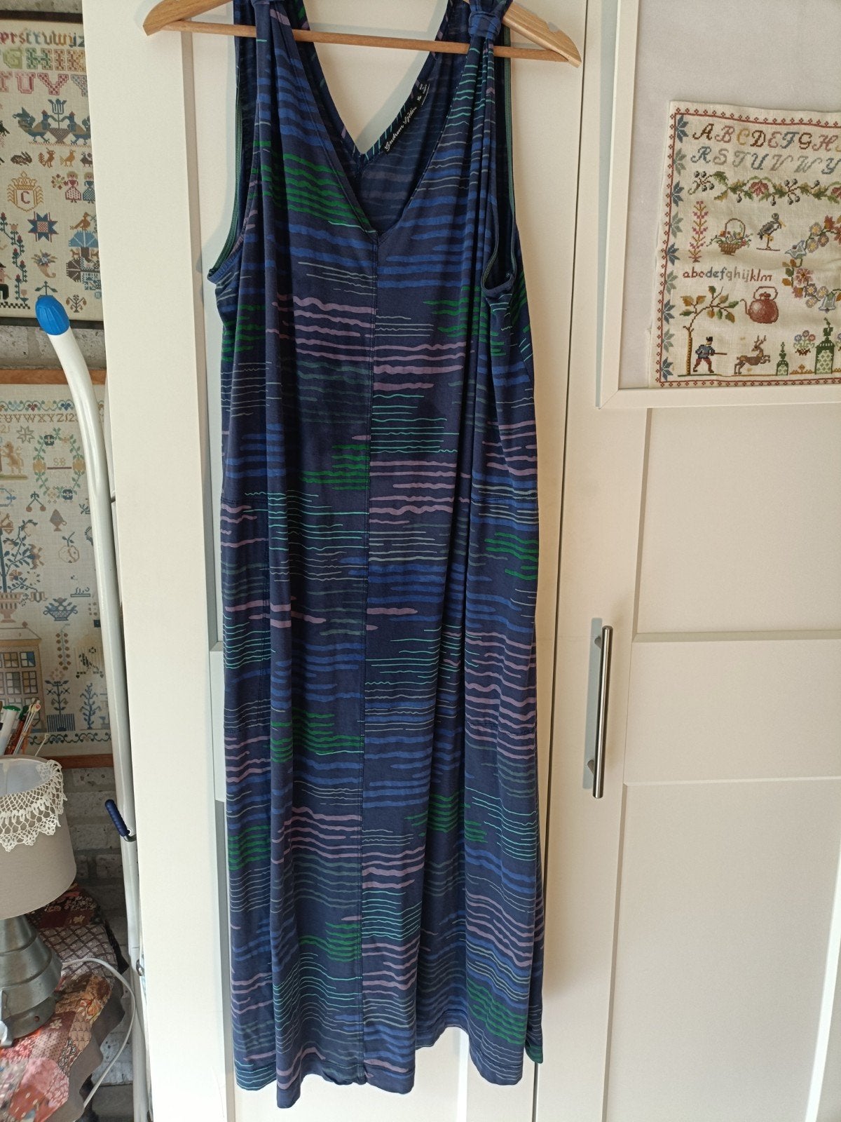 Gudrun Sjoden jersey jurk XL katoen, Kleding | Dames, Jurken, Blauw, Maat 46/48 (XL) of groter, Ophalen of Verzenden, Gedragen