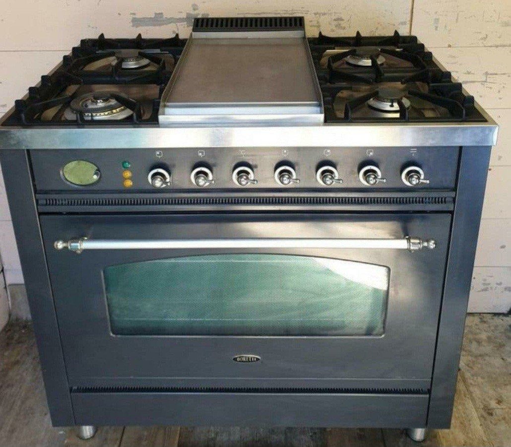 Boretti Fornuis met Gas Kookplaat en Oven, Gebruikt, 60 cm of meer, Grill, Gas