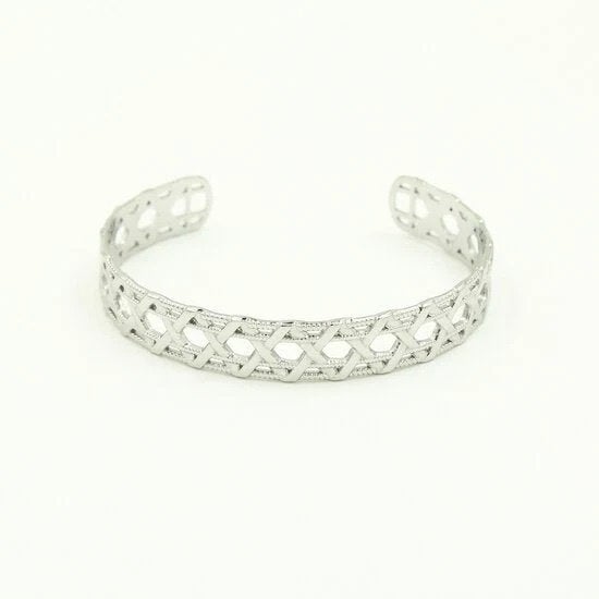 Bangle hailey - Zilver, Sieraden, Tassen en Uiterlijk, Overige materialen, Info@medase.nl, Medase, Ophalen of Verzenden