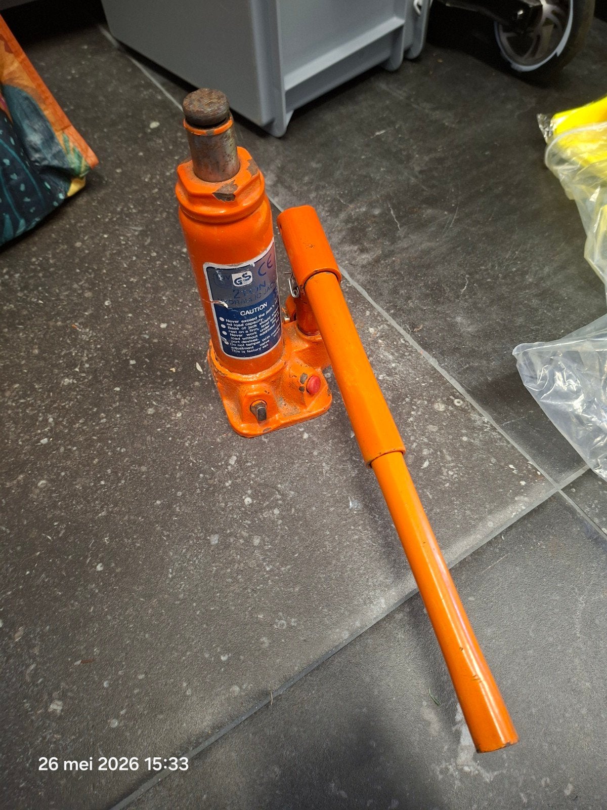 2 Ton Hydraulische Potkrik - Compact en Krachtig, Ophalen of Verzenden, Gebruikt, Hydraulisch, Potkrik