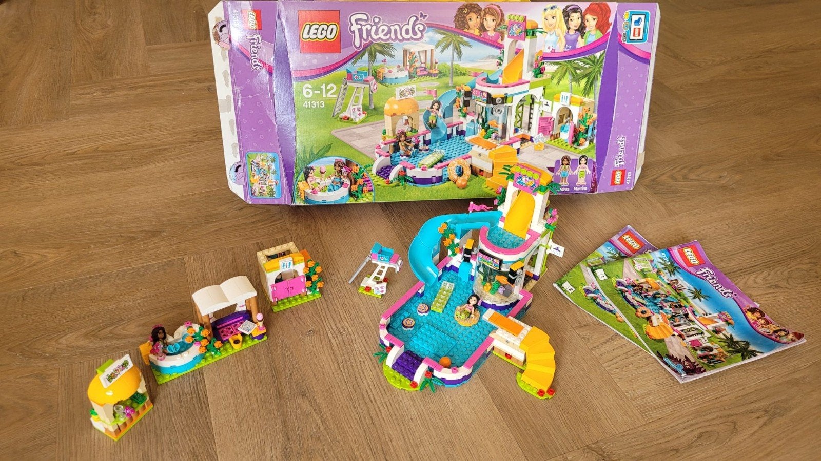 LEGO Friends 41313 Heartlake Summer Pool complete met doos, Inclusief instructies, Lego, Friends, Ophalen of Verzenden