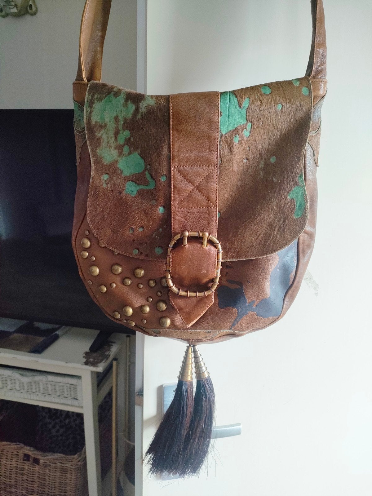 gave vintage chick on a mission, Sieraden, Tassen en Uiterlijk, Ophalen of Verzenden, Bruin, Schoudertasje