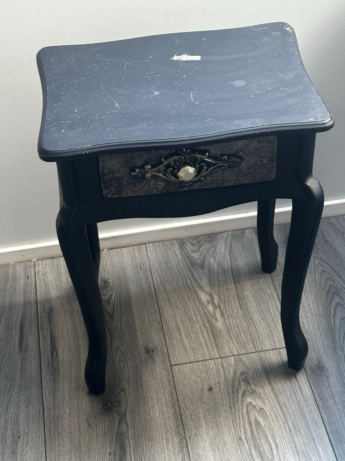 Vintage nachtkastje/bijzettafel - Zelf opknappen of zo laten, Minder dan 55 cm, Gebruikt, Rechthoekig, Hout