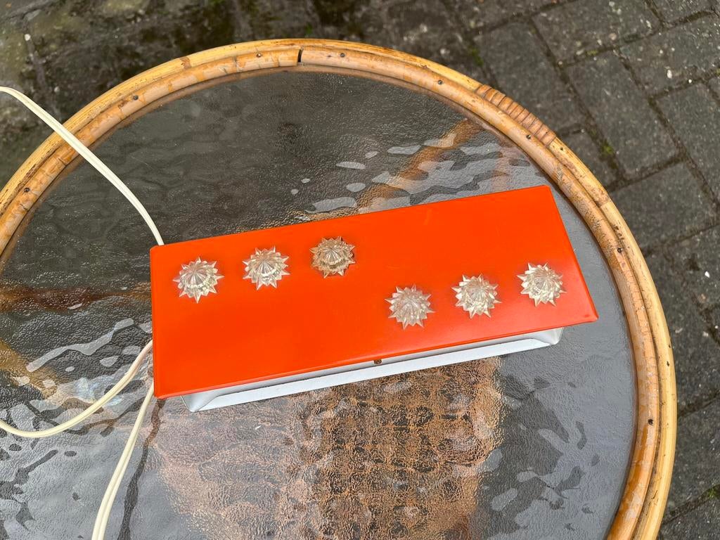 Oranje bedlampje vintage retro midcentury €14,50 jaren 60, Ophalen of Verzenden, Gebruikt