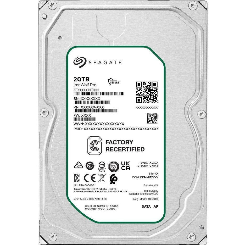 Seagate Ironwolf pro 20TB (2 op voorraad), Computers en Software, Harde schijven, Intern, Gebruikt, Seagate, Server