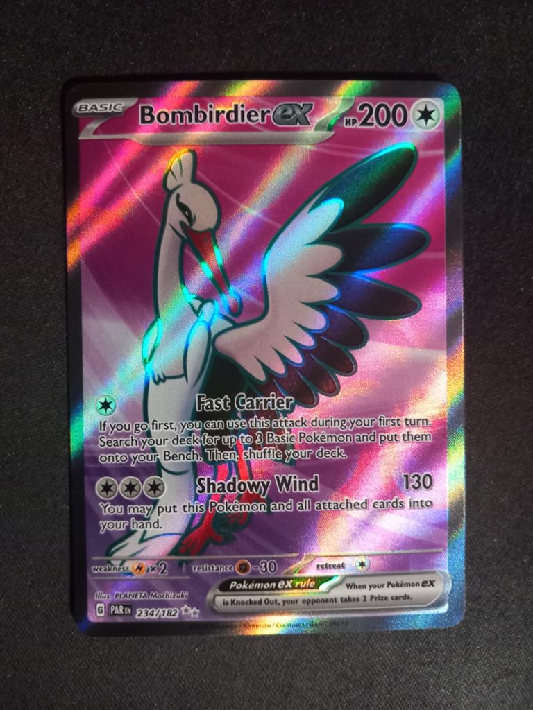 Pokemon Bombirdier ex 234/182 Paradox Rift Full Art NM, Verzenden, Zo goed als nieuw, Losse kaart, Foil