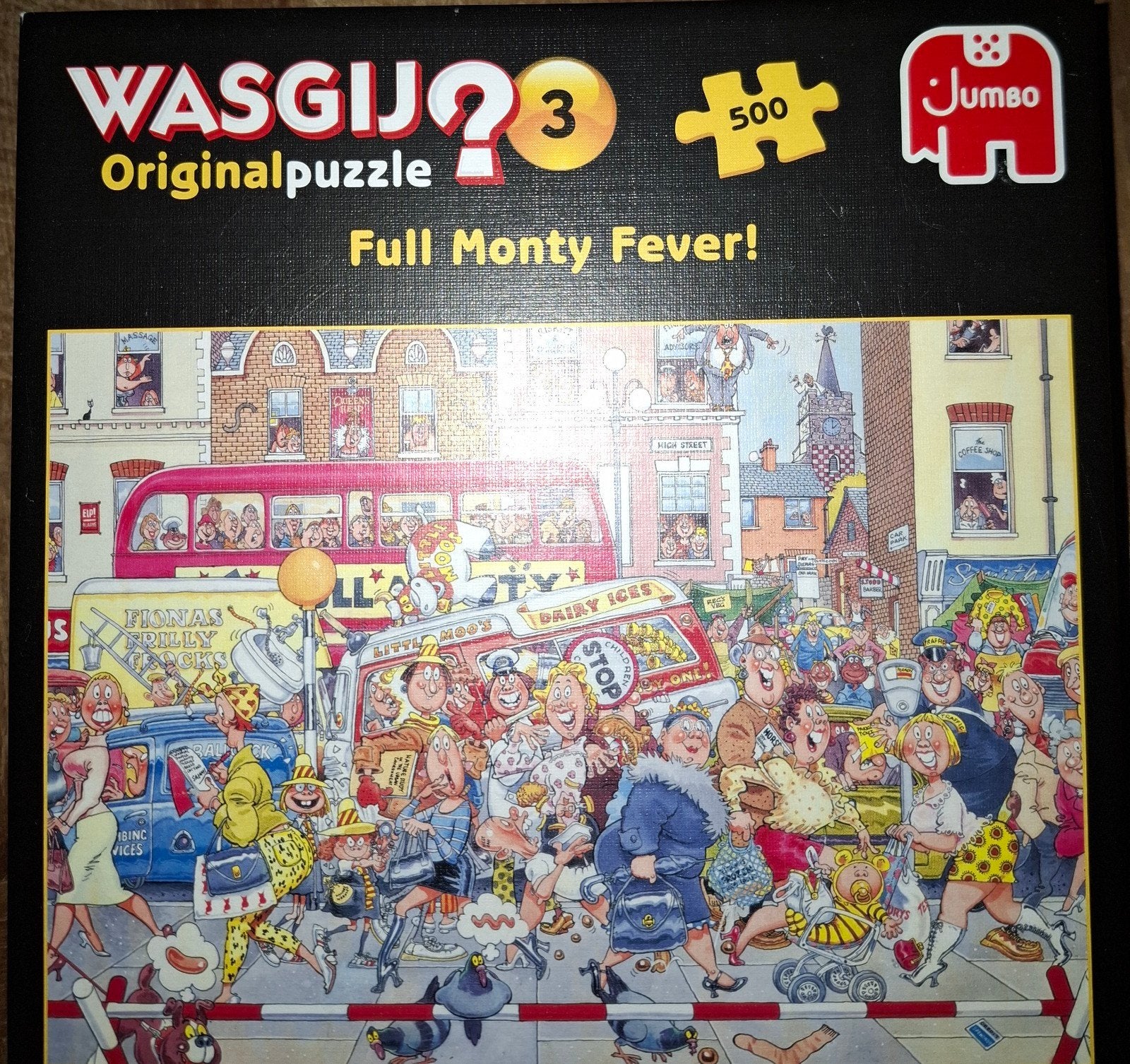 Wasgij Originalpuzzel 'Full Monty Fever' - 500 stukjes, Hobby en Vrije tijd, Denksport en Puzzels, Ophalen, 500 t/m 1500 stukjes