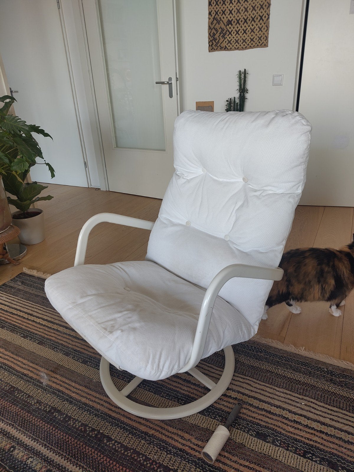 Ikea Smedsta vintage lounge stoel, Huis en Inrichting, Ophalen, Gebruikt, Stof, 50 tot 75 cm