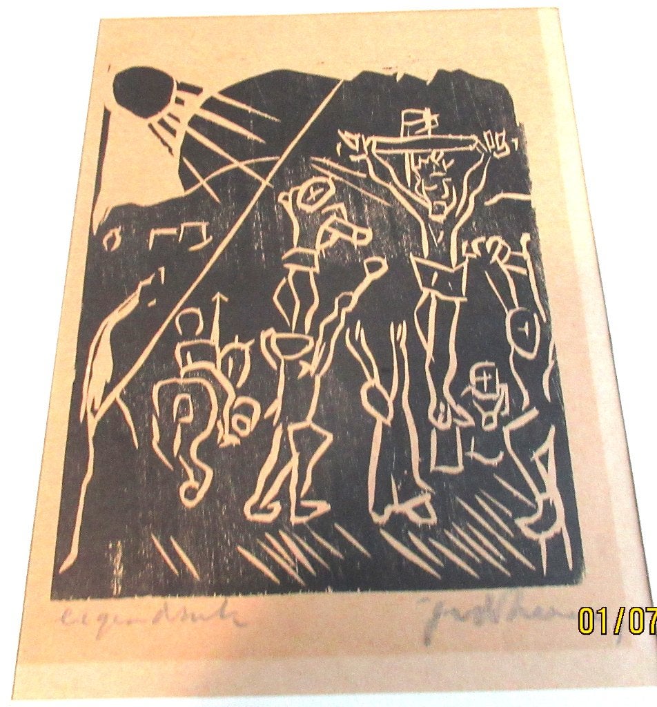 Groninger Kunst, 26 cm, Met tekst, Religie, Ophalen of Verzenden