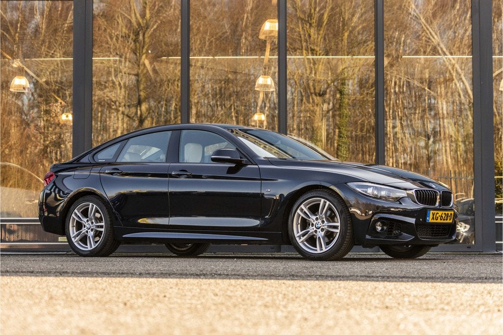 BMW 4 Serie Gran Coupé 418i High Executive M-sport, Automaat, Gebruikt, Euro 6, Zwart