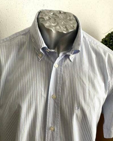 Ledub overhemd korte mouw maat 41, Kleding | Heren, Overhemden, Ophalen of Verzenden, Zo goed als nieuw, Blauw, Halswijdte 41/42 (L)