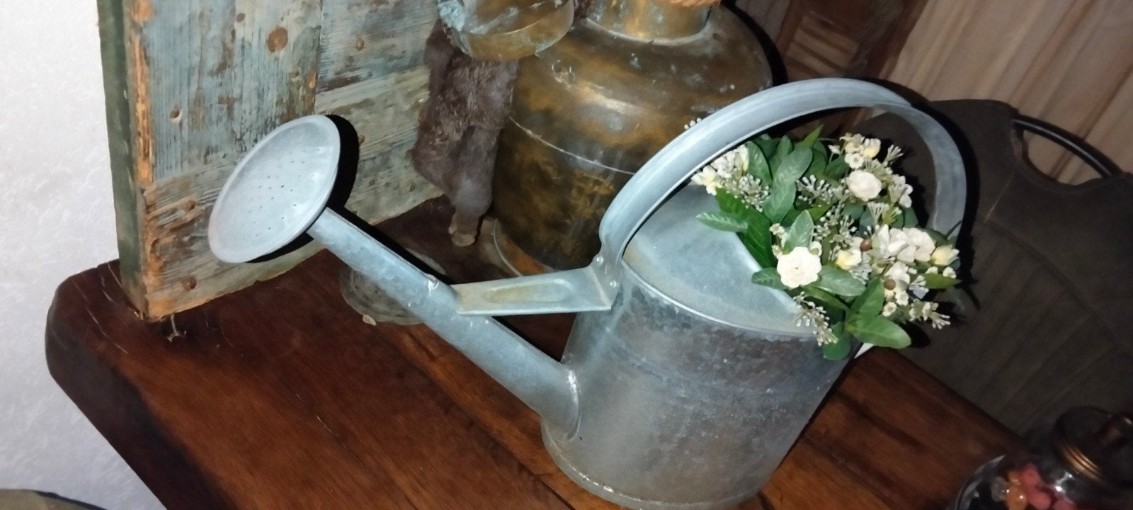 Metalen brocante gieter., Gebruikt, ., Ophalen of Verzenden, .