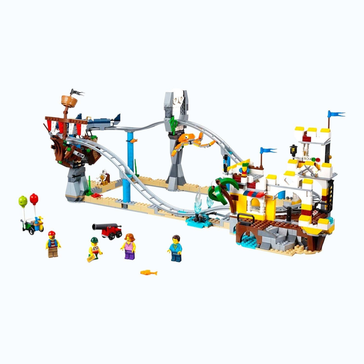 LEGO 31084 Pirate Roller Coaster 3-in-1 Incompleet, Kinderen en Baby's, Gebruikt, Lego, Ophalen of Verzenden, Inclusief instructies