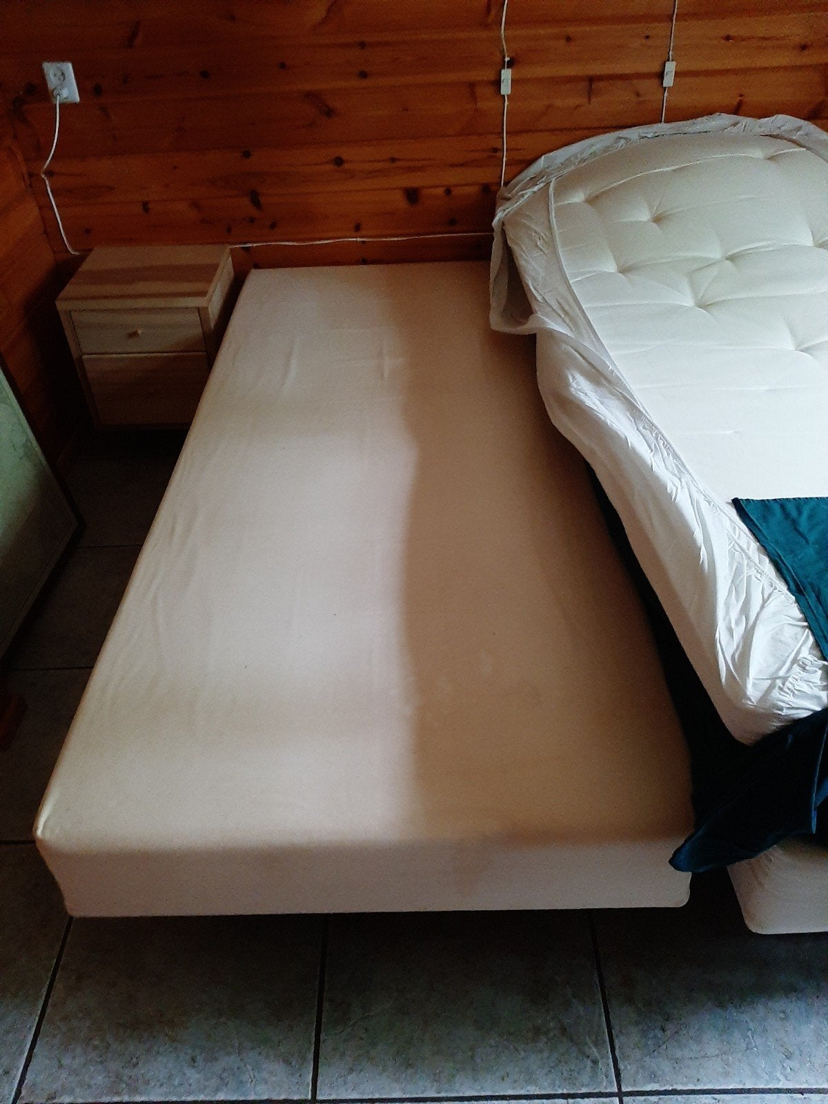 2 boxspring bedden 90x190 compleet met kasten, Ophalen, Gebruikt, 90 cm, Eenpersoons