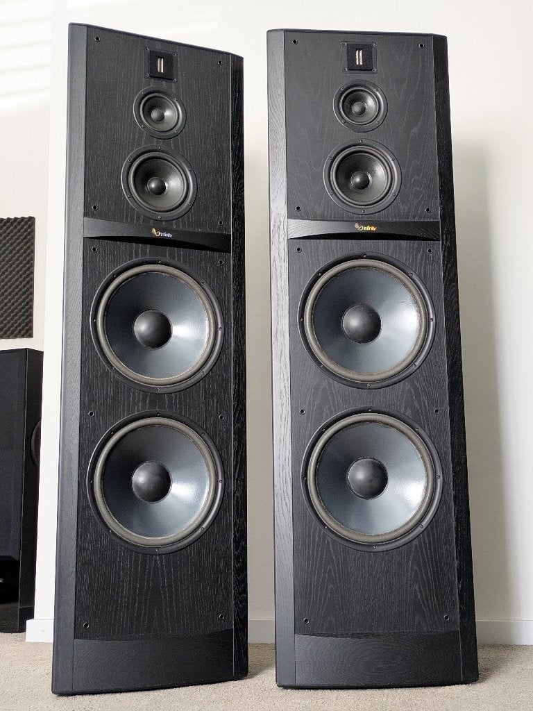Infinity Kappa 100, machtige 400 W speakers, 62 kg/stuk, 150 watt of meer, Vloerstaande luidspreker, Ophalen of Verzenden, Basreflex