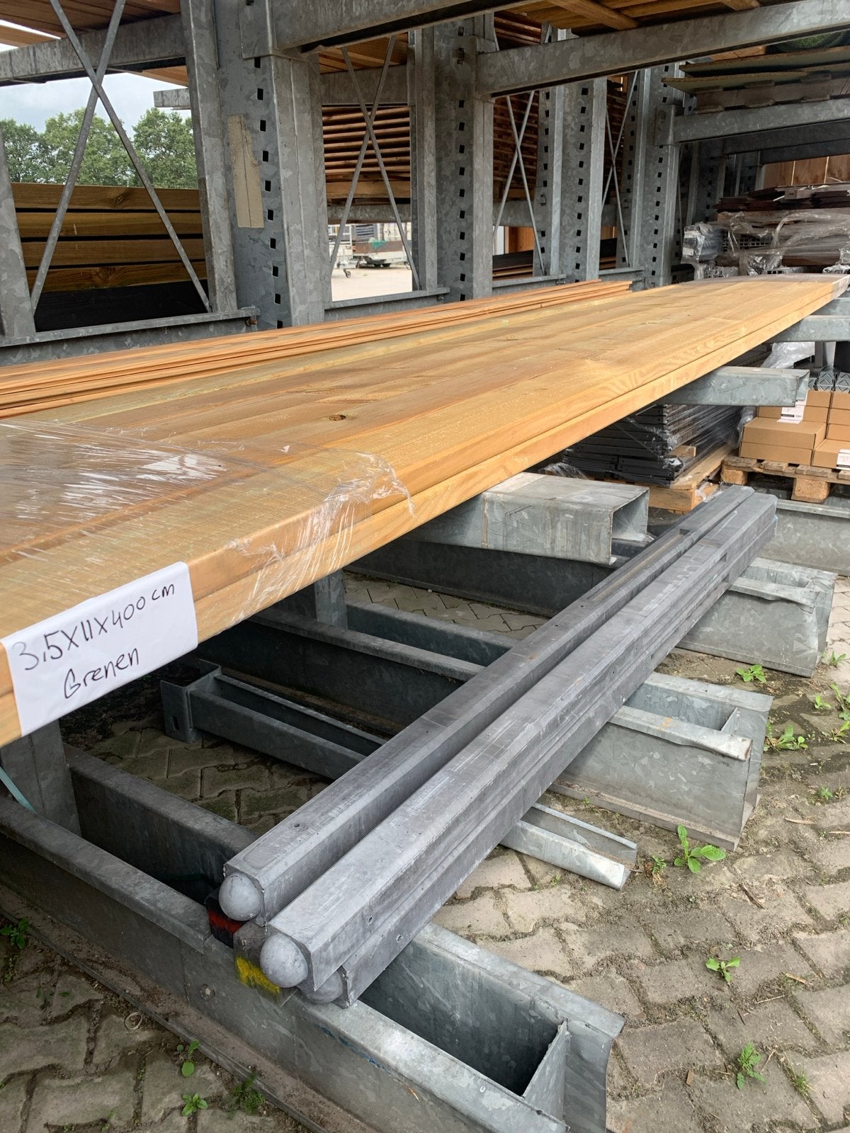 12x Geïmpregneerde Grenen Regels 3,5x11x400cm, Ophalen of Verzenden, Nieuw