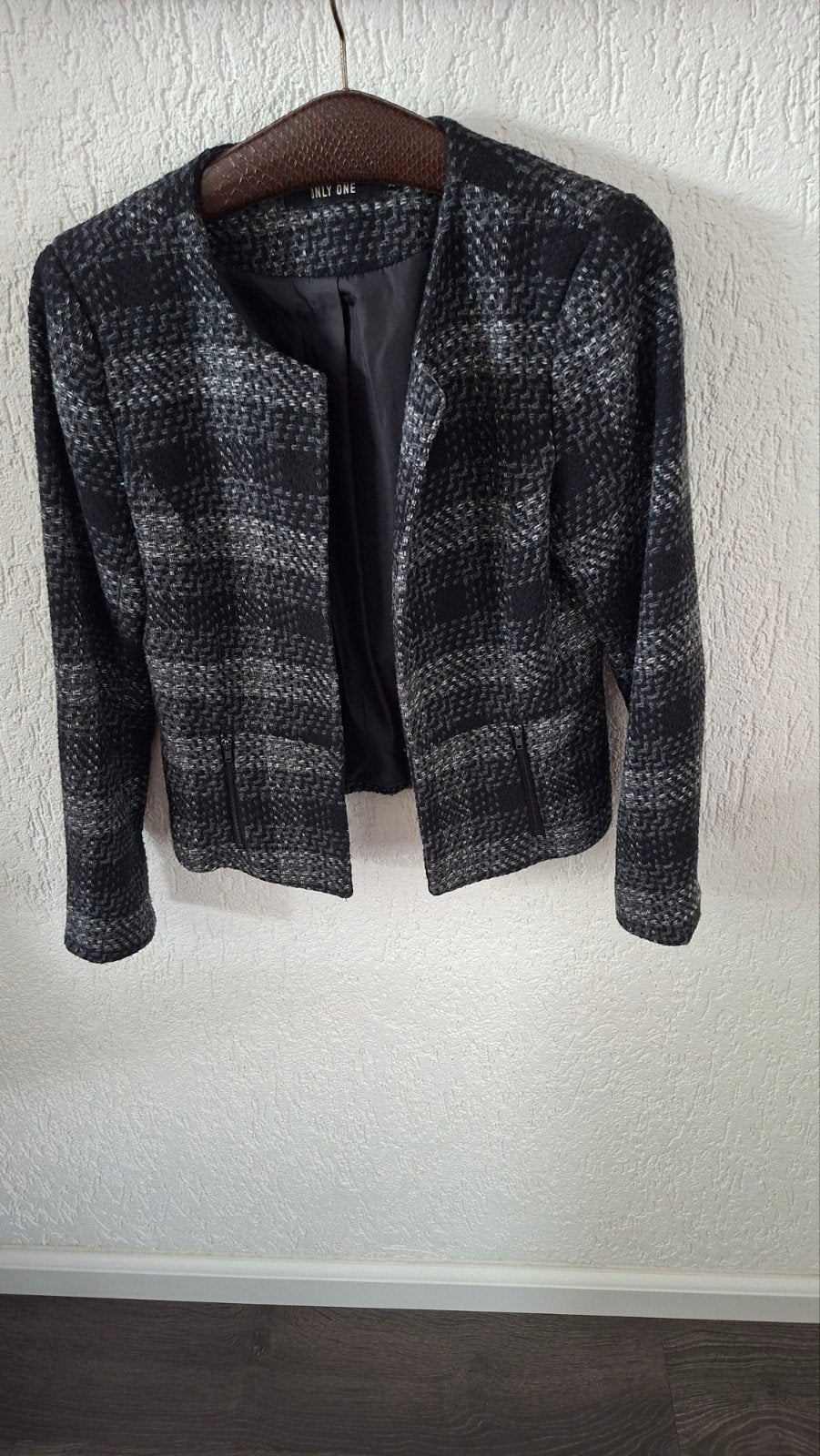 Nieuw ONLY Jasje Maat 38 - Zwart/Grijs met wol, Maat 38/40 (M), Only, Zwart, Nieuw