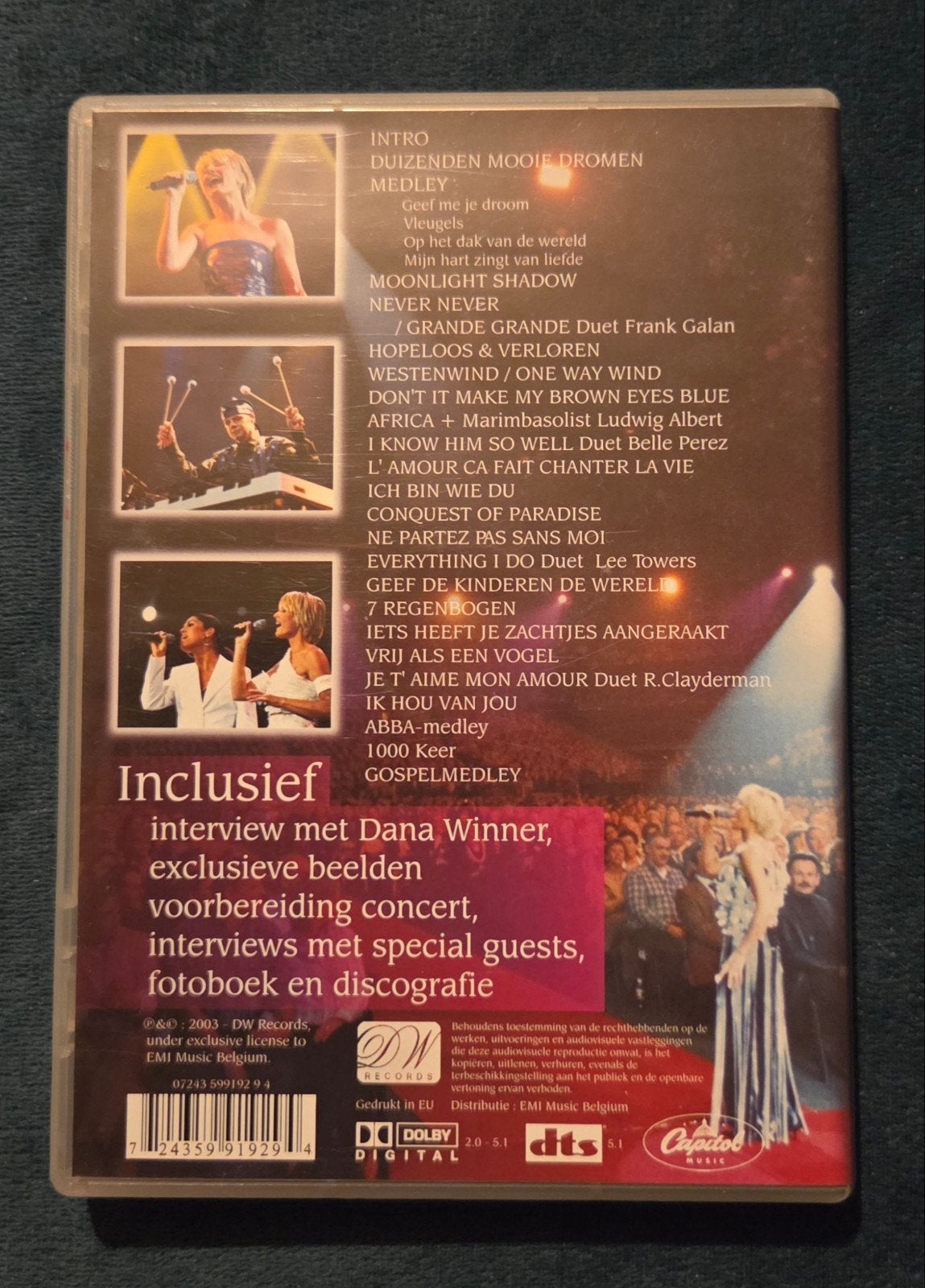 Dana Winner: 10 Jaar - Live in het Sportpaleis 2003, Cd's en Dvd's, Alle leeftijden, Ophalen of Verzenden, Zo goed als nieuw