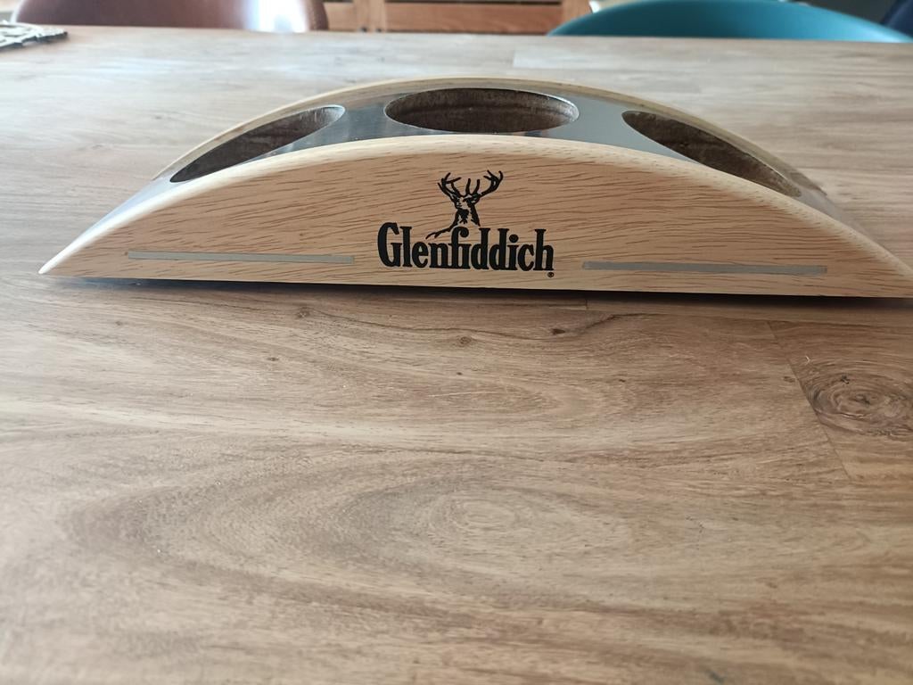 Glenfiddich flessenhouder, Ophalen of Verzenden, Zo goed als nieuw, Bruin, Hout