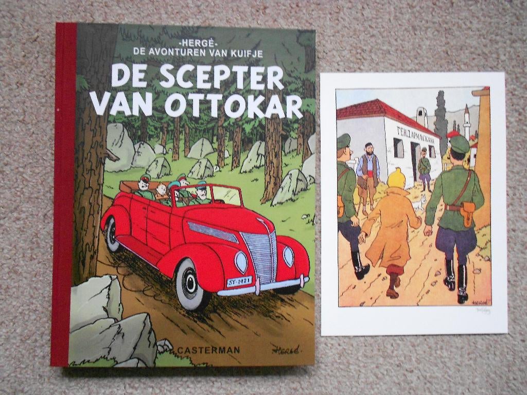 Kuifje - De Scepter van Ottokar- hc + ex-libris nr 36 van 99, Eén stripboek, Nieuw, Ophalen of Verzenden, Hergé