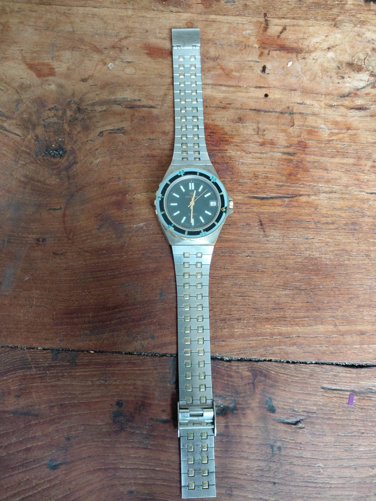 Continental Quartz Polshorloge - Swiss Made, Sieraden, Tassen en Uiterlijk, Ophalen of Verzenden, Staal, Overige merken