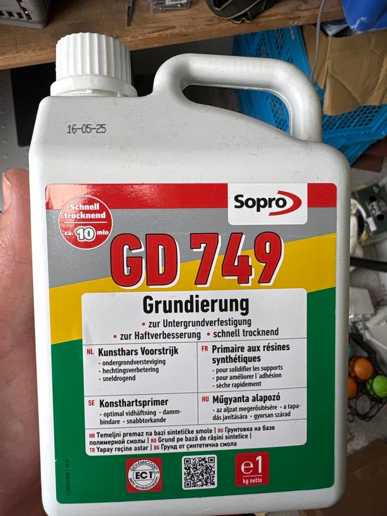 Sopro GD 749 Kunsthars Voorstrijk - Sneldrogend, Doe-het-zelf en Verbouw, Ophalen, Overige kleuren, Nieuw, Verf