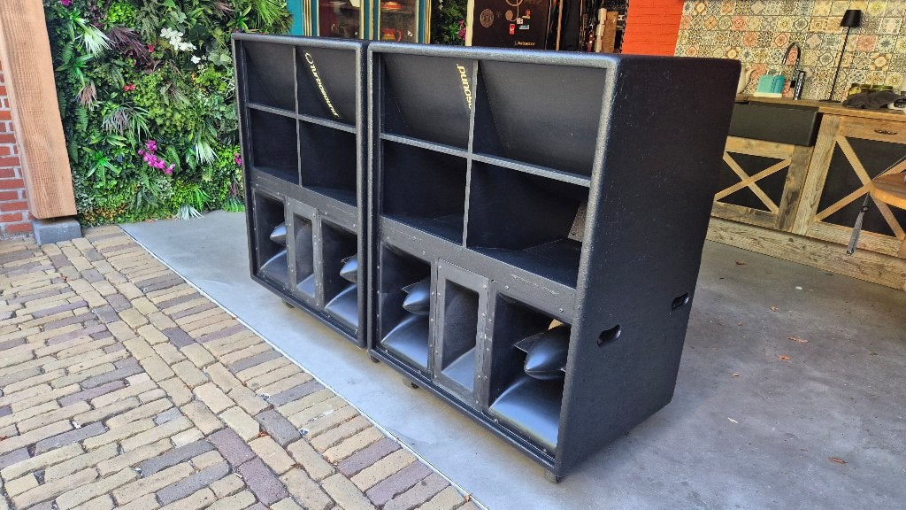 3-weg Speakers Turbosound TMS-3 Horn geladen toppen Vintage, Muziek en Instrumenten, Ophalen, Gebruikt, 1000 watt of meer, P.A.