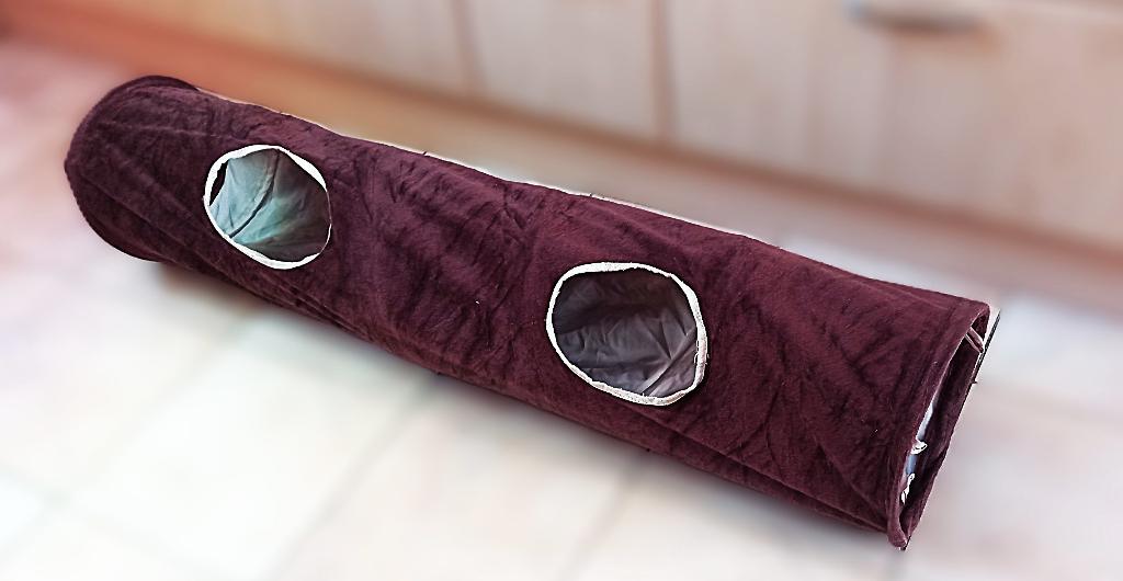 katten speeltunnel 105x25 cm met balletjes, Dieren en Toebehoren, Ophalen of Verzenden, Gebruikt, Speeltunnel