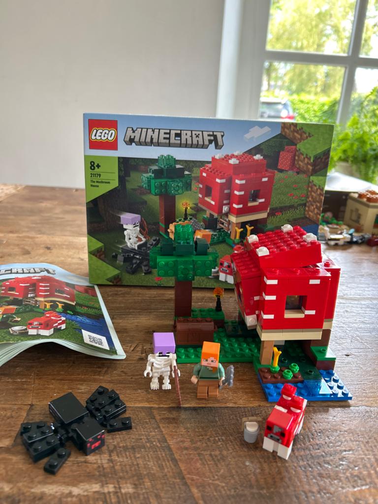 LEGO  Minecraft De Paddestoelwoning 21179, Ophalen of Verzenden, Zo goed als nieuw, Overige merken
