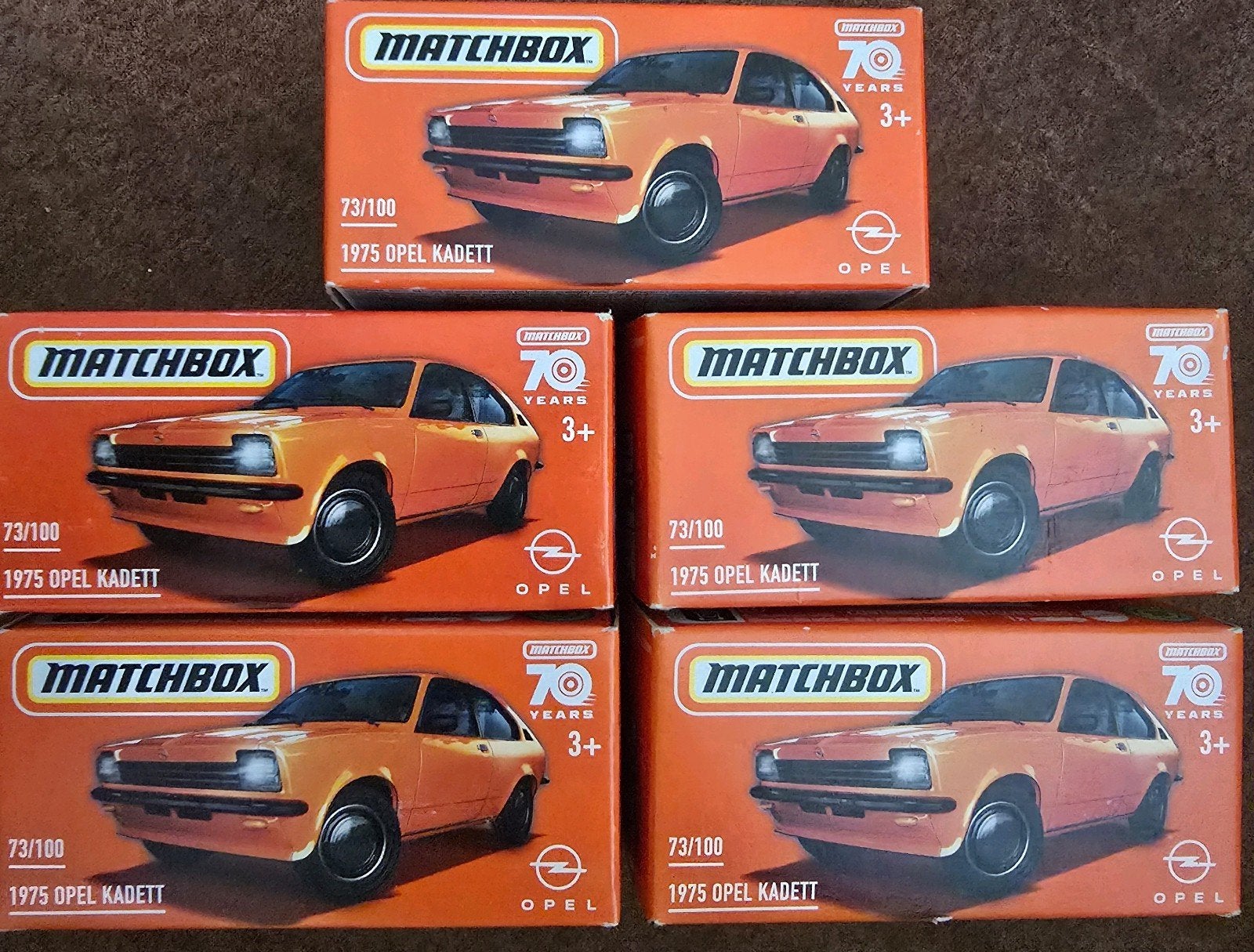 Matchbox 1975 Opel Kadett - Nieuw in doos (5 stuks), Ophalen of Verzenden, Nieuw, Auto