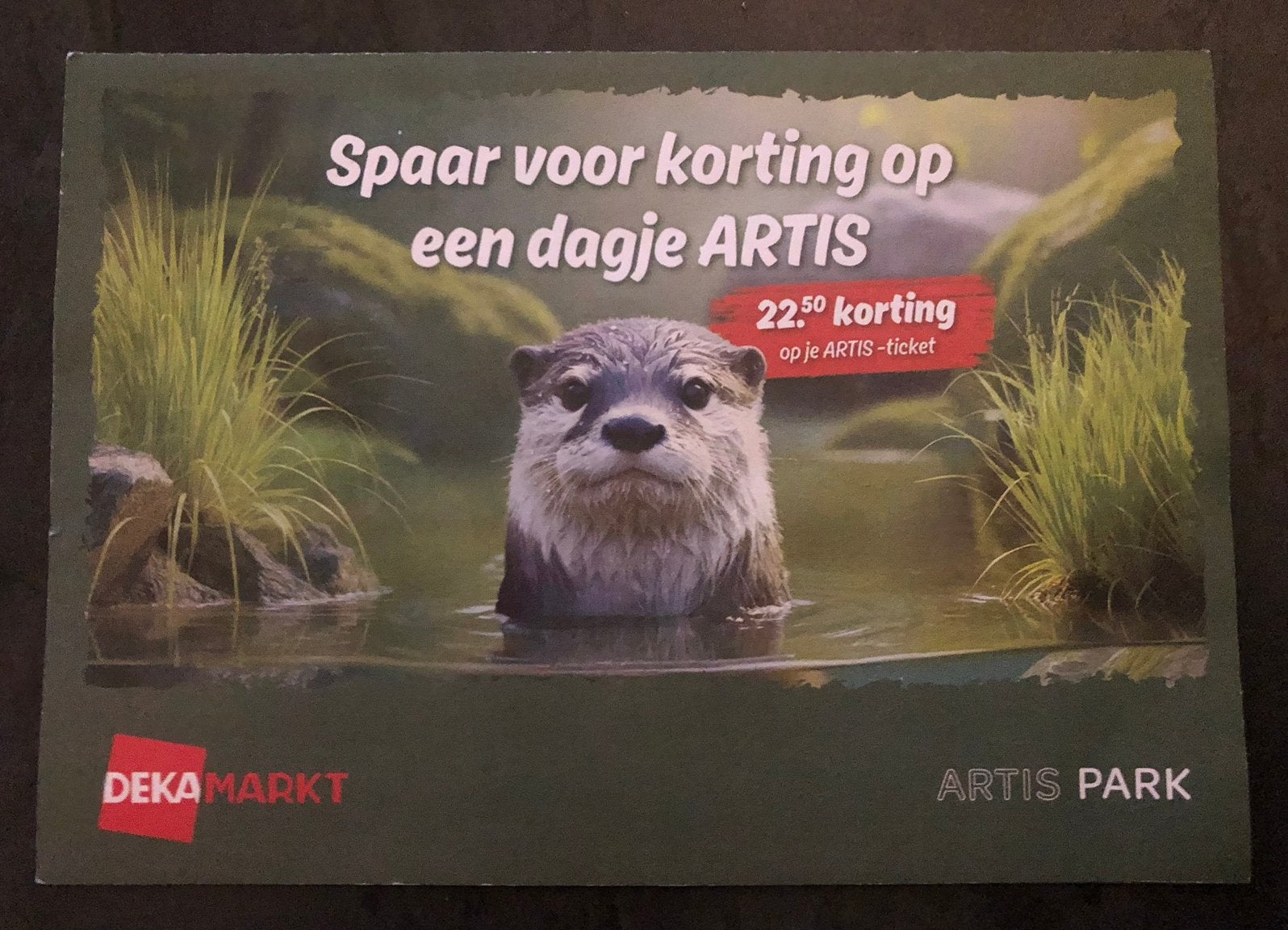 11 artiszegels voor de kortingskaart van DekaMarkt, Eén persoon, Kortingskaart