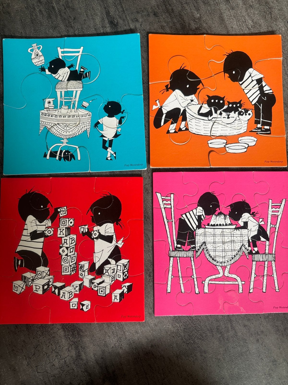 Jip & Janneke 4-in-1 puzzel van HEMA (3-5 jaar), Ophalen, 10 tot 50 stukjes, Gebruikt, 2 tot 4 jaar
