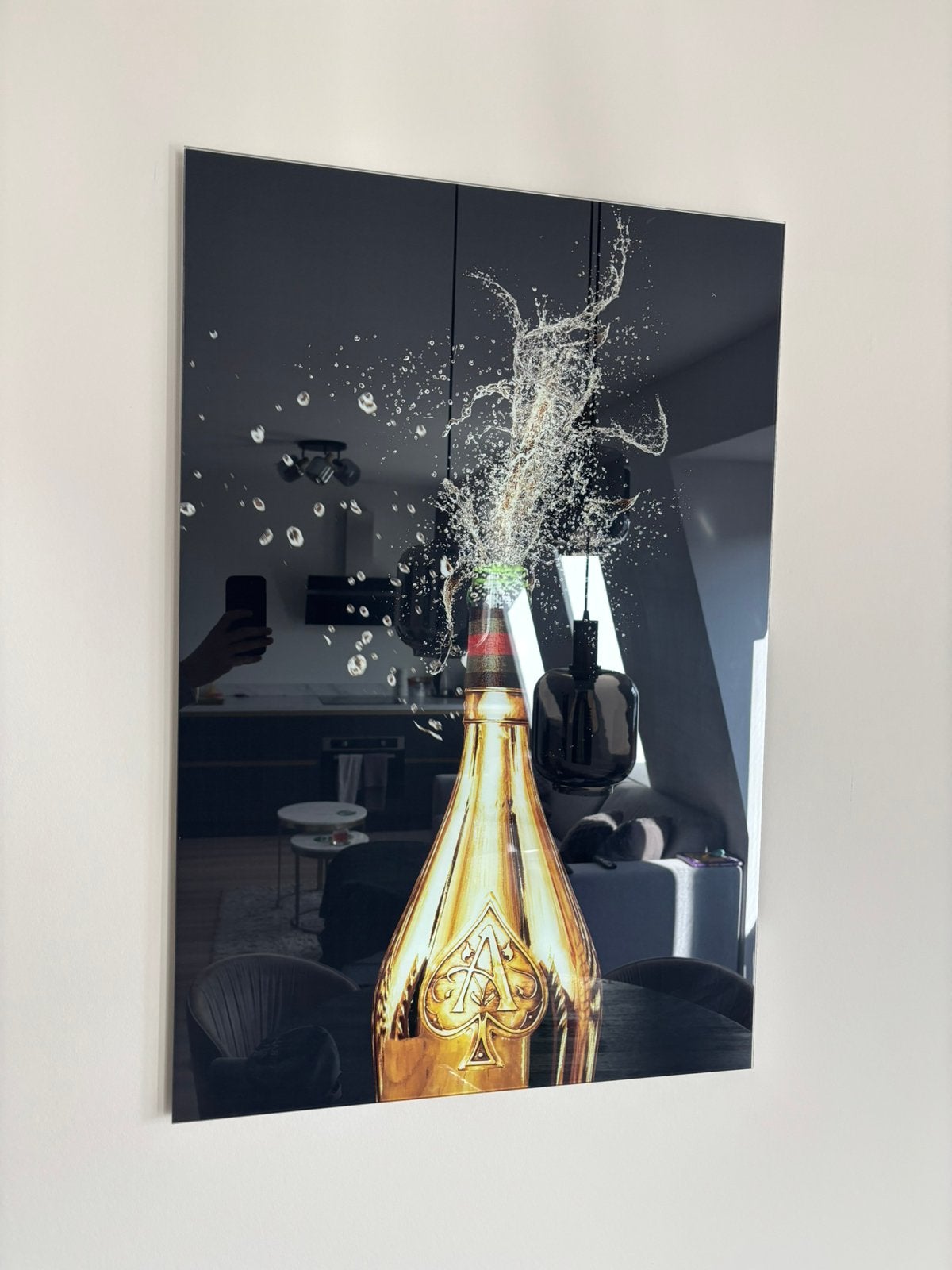Wallfield schilderij champagne glas, Ophalen
