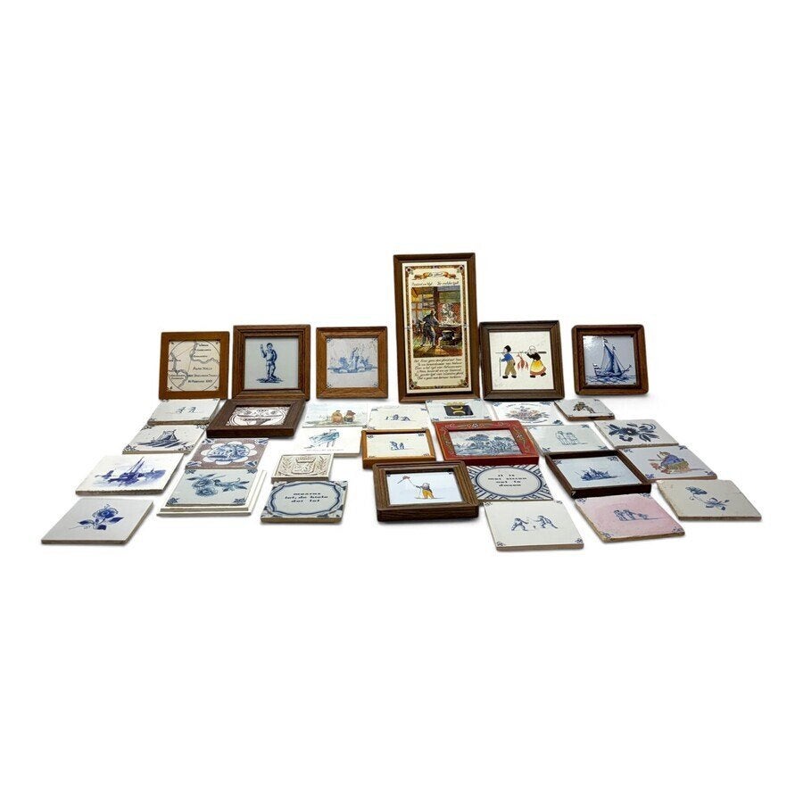 Verzameling diverse tegels, circa 25 stuks, Antiek en Kunst, Ophalen of Verzenden
