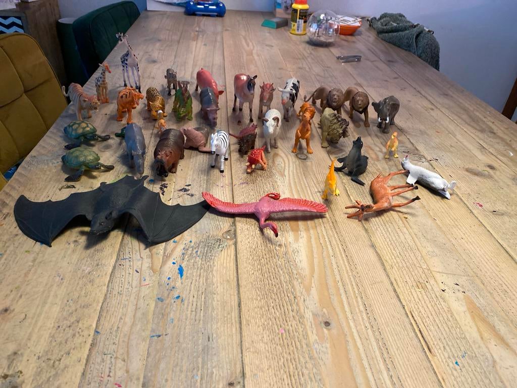 Grote verzameling speelgoed dieren en dinosaurussen, Ophalen, Gebruikt