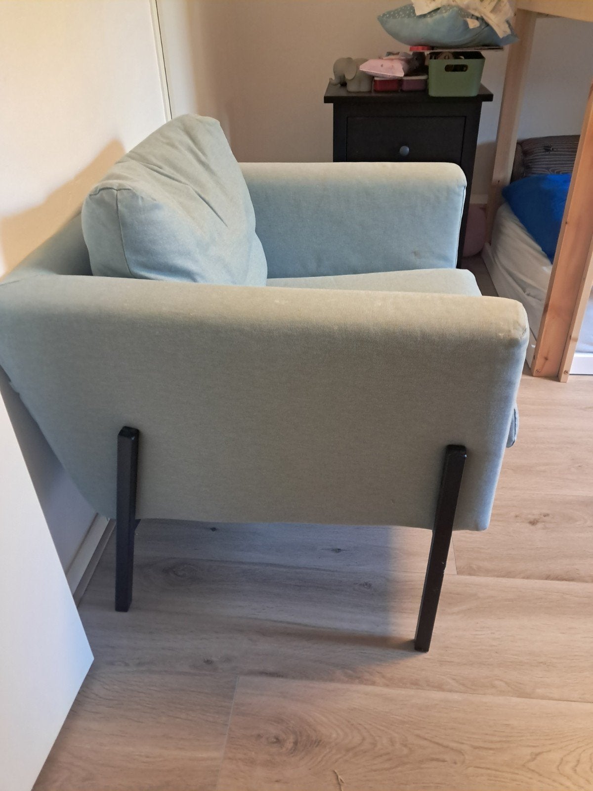 Comfortabele Voedstoel - Lichtblauw, Huis en Inrichting, Ophalen, Modern, Comfortabel, Gebruikt, 75 tot 100 cm