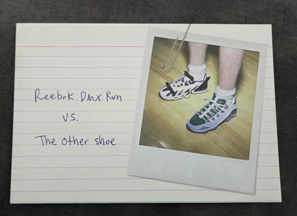 Reebok DMX vs Nike Air Max 95 - schoenen, Verzamelen, Verzenden, 1980 tot heden, Ongelopen, Overige thema's