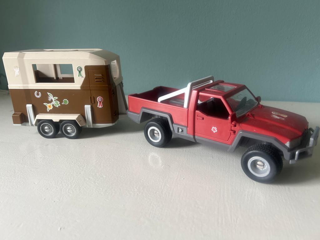 Schleich Pick-up met Paardentrailer - Zo goed als nieuw, Ophalen of Verzenden, Zo goed als nieuw, Jongen of Meisje