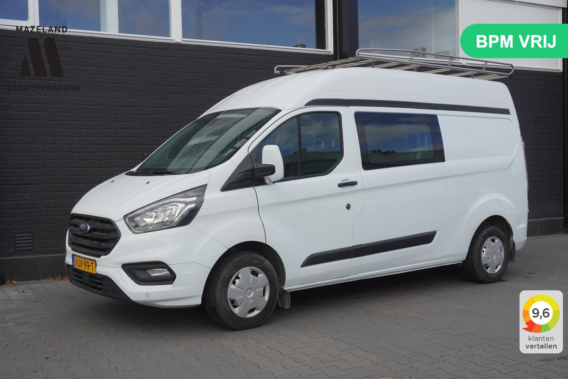 Ford Transit Custom 2.0 TDCI Dubbel Cabine L2H2 EURO 6 - Air, Voorwielaandrijving, 4 cilinders, 2800 kg, Wit