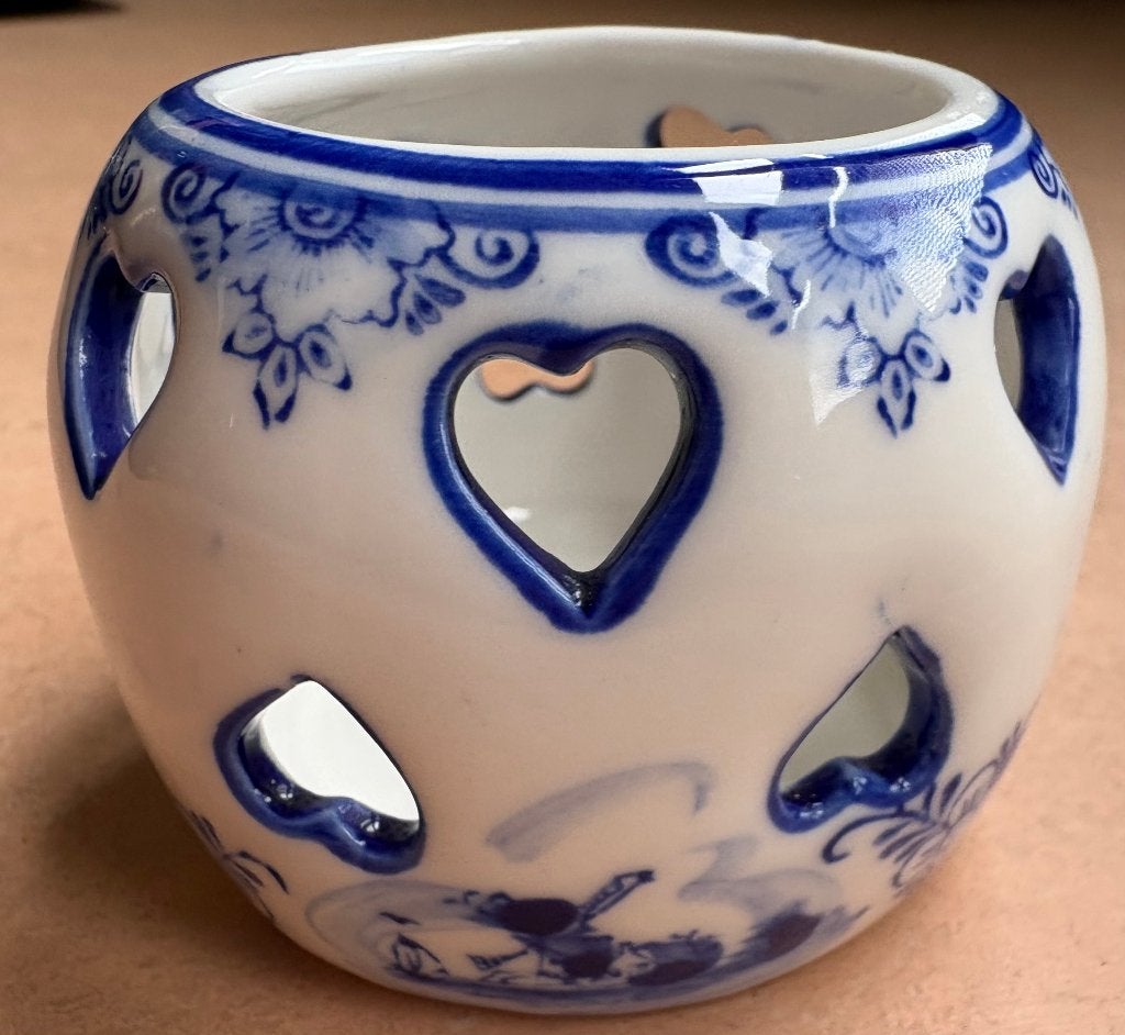 Mooie waxinelichthouder, Delfts blauw (Delft Deco), Meerkleurig, Overige merken, Waxinelichthouder, Ophalen of Verzenden