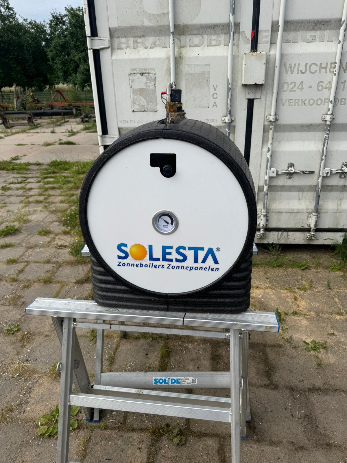 Solesta zonneboiler buitendeel met 20 heatpipes, Ophalen, Gebruikt, Compleet systeem, 200 wattpiek of meer