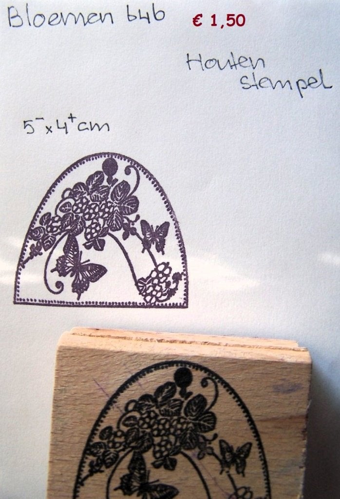 Bloemen 646 Houten stempel, Ophalen of Verzenden, Gebruikt, Houten stempel