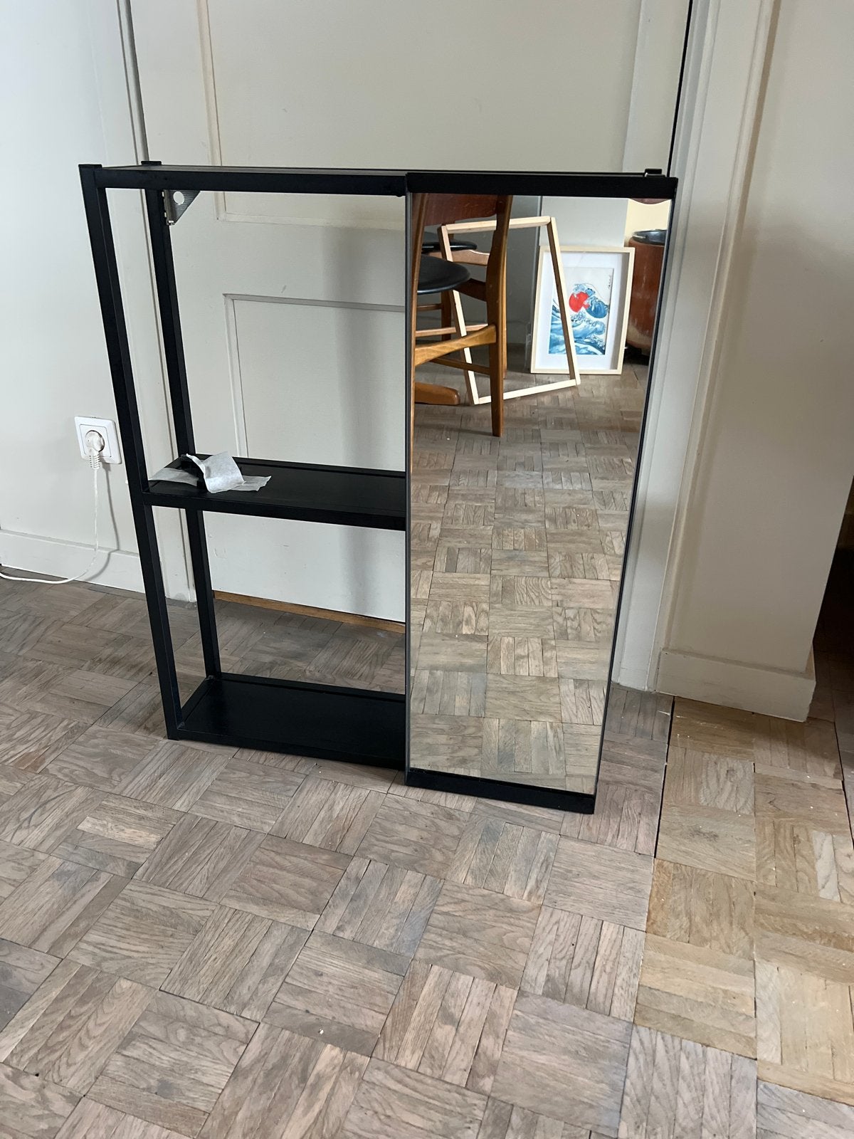 IKEA ENHET spiegelkast met planken, Huis en Inrichting, Ophalen, Zo goed als nieuw