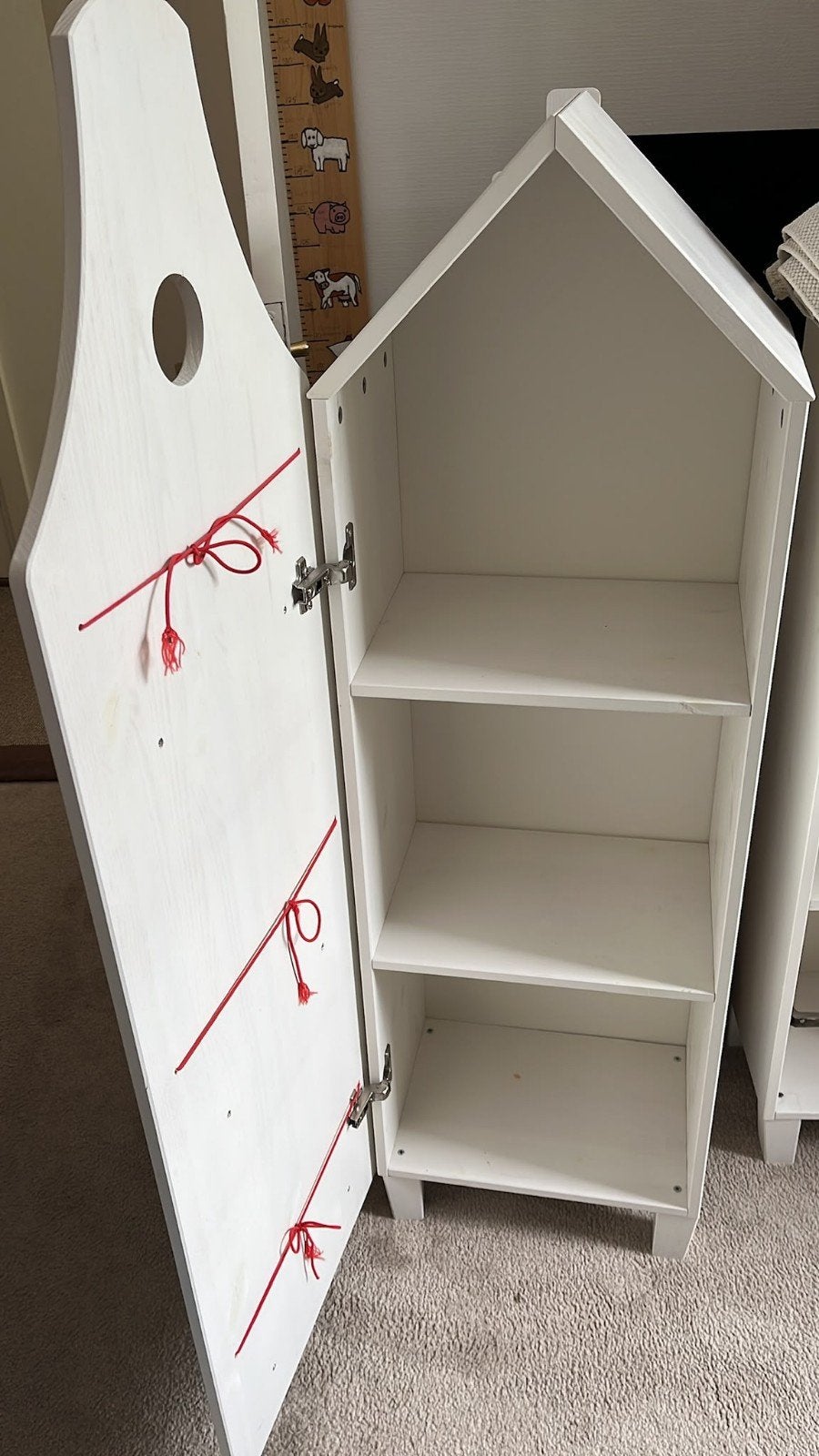 Leuke huisjesvormige kinderkast - wit, Ophalen, Gebruikt, 105 cm of meer, Minder dan 50 cm